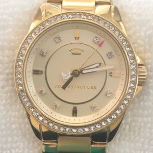 Juicy Couture Gold Tone watch with Crystal Bezel